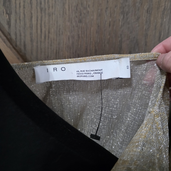 IRO Metallic Gold Sheer Dress - Picture 4 of 4